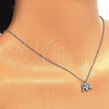Sterling Silver Pendant Necklace, Elephant Design, Polished, Rhodium Finish, 04.337.0010.16