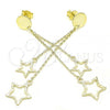 Sterling Silver Stud Earring, Star Design, Polished, Golden Finish, 02.186.0203.1