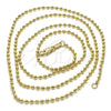 Oro Laminado Basic Necklace, Gold Filled Style Ball Design, Polished, Golden Finish, 04.65.0152.30