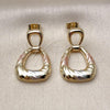 Oro Laminado Stud Earring, Gold Filled Style Polished, Tricolor, 02.170.0562.1