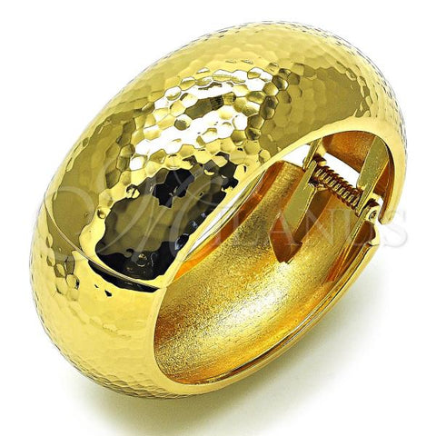 Oro Laminado Individual Bangle, Gold Filled Style Disco Design, Polished, Golden Finish, 07.307.0024.05