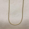Oro Laminado Basic Necklace, Gold Filled Style Rope Design, Polished, Golden Finish, 5.222.036.20