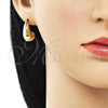 Oro Laminado Stud Earring, Gold Filled Style Polished, Golden Finish, 02.163.0228
