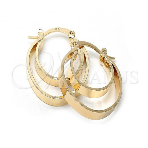 Oro Laminado Medium Hoop, Gold Filled Style Polished, Golden Finish, 5.142.030