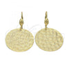 Oro Laminado Dangle Earring, Gold Filled Style Matte Finish, Golden Finish, 5.081.007