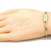 Oro Laminado ID Bracelet, Gold Filled Style Mariner Design, Polished, Golden Finish, 03.63.2157.06