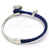Rhodium Plated Individual Bangle, with Light Silk Swarovski Crystals and White Micro Pave, Polished, Rhodium Finish, 07.239.0001.12 (03 MM Thickness, One size fits all)