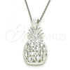 Sterling Silver Fancy Pendant, Pineapple Design, Polished,, 05.398.0006