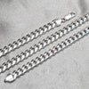Sterling Silver Basic Necklace, Miami Cuban Design, Polished, Silver Finish, 04.420.0008.24