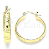 Oro Laminado Small Hoop, Gold Filled Style Diamond Cutting Finish, Golden Finish, 02.170.0350.1.25
