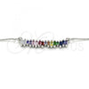 Rhodium Plated Pendant Necklace, with Multicolor Cubic Zirconia, Polished, Rhodium Finish, 04.341.0006.1.20