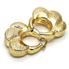 Oro Laminado Medium Hoop, Gold Filled Style Hollow Design, Diamond Cutting Finish, Golden Finish, 02.91.0051
