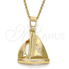Oro Laminado Fancy Pendant, Gold Filled Style Diamond Cutting Finish, Golden Finish, 5.180.026