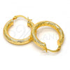 Oro Laminado Small Hoop, Gold Filled Style Diamond Cutting Finish, Golden Finish, 5.138.019.25