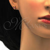 Stainless Steel Stud Earring, Star Design, with Pink Crystal, Polished, Golden Finish, 02.271.0016.3