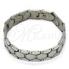 Stainless Steel Solid Bracelet, Polished, Steel Finish, 03.114.0227.09