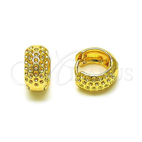 Oro Laminado Huggie Hoop, Gold Filled Style Polished, Golden Finish, 02.195.0203.12