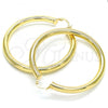 Oro Laminado Large Hoop, Gold Filled Style Hollow Design, Polished, Golden Finish, 02.170.0314.60