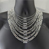 Sterling Silver Basic Anklet, Figaro Design, Polished, Silver Finish, 04.420.0014.10
