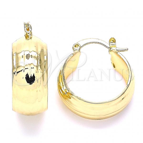 Oro Laminado Small Hoop, Gold Filled Style Polished, Golden Finish, 02.170.0357.20