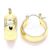 Oro Laminado Small Hoop, Gold Filled Style Polished, Golden Finish, 02.170.0357.20