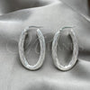Sterling Silver Medium Hoop, Diamond Cutting Finish, Silver Finish, 02.389.0120.40