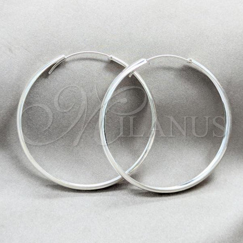 Sterling Silver Large Hoop, Polished, Silver Finish, 02.425.0026.60