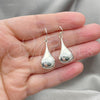 Sterling Silver Dangle Earring, Teardrop Design, Polished, Silver Finish, 02.397.0002