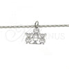 Rhodium Plated Pendant Necklace, Little Girl Design, Polished, Rhodium Finish, 04.106.0009.1.20