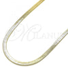 Oro Laminado Basic Necklace, Gold Filled Style Herringbone Design, Polished, Golden Finish, 04.213.0174.20