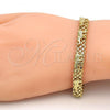 Oro Laminado Fancy Bracelet, Gold Filled Style Elephant Design, Polished, Golden Finish, 03.213.0041.08