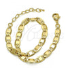 Oro Laminado Basic Bracelet, Gold Filled Style Polished, Golden Finish, 04.213.0117.08