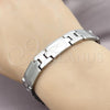 Stainless Steel Solid Bracelet, Polished, Steel Finish, 03.114.0372.2.08