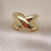 Oro Laminado Elegant Ring, Gold Filled Style Chunky Design, Polished, Golden Finish, 01.213.0043