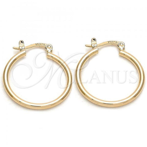 Oro Laminado Small Hoop, Gold Filled Style Polished, Golden Finish, 5.134.012.20