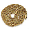 Gold Tone Basic Necklace, Rope Design, Polished, Golden Finish, 04.242.0041.28GT
