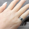 Stainless Steel Mens Ring, Cross Design, Polished, Steel Finish, 01.63.0619.05