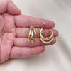 Oro Laminado Small Hoop, Gold Filled Style Hollow Design, Polished, Golden Finish, 02.196.0153.20