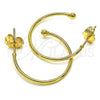 Oro Laminado Medium Hoop, Gold Filled Style Polished, Golden Finish, 5.124.024