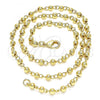 Oro Laminado Basic Necklace, Gold Filled Style Ball Design, Polished, Golden Finish, 04.213.0219.18