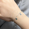 Sterling Silver Fancy Bracelet, Star Design, Polished, Silver Finish, 03.409.0162.07