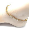 Oro Laminado Basic Anklet, Gold Filled Style Polished, Golden Finish, 04.213.0230.10