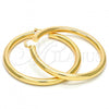 Oro Laminado Large Hoop, Gold Filled Style Hollow Design, Polished, Golden Finish, 02.170.0088.60