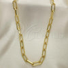 Oro Laminado Basic Necklace, Gold Filled Style Paperclip Design, Polished, Golden Finish, 04.378.0002.16