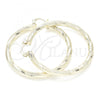 Oro Laminado Large Hoop, Gold Filled Style Diamond Cutting Finish, Golden Finish, 02.170.0307.50