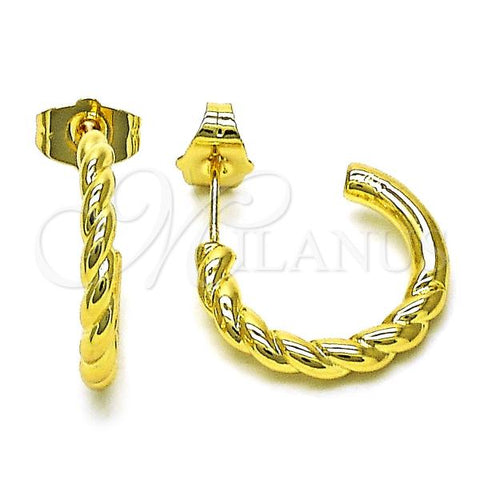 Oro Laminado Small Hoop, Gold Filled Style Polished, Golden Finish, 02.385.0011.20