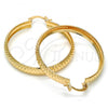 Oro Laminado Medium Hoop, Gold Filled Style Diamond Cutting Finish, Golden Finish, 02.261.0003.40