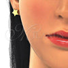 Sterling Silver Stud Earring, Star Design, Polished, Golden Finish, 02.369.0017.1