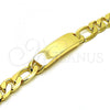 Oro Laminado ID Bracelet, Gold Filled Style Polished, Golden Finish, 03.168.0023.09