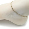 Oro Laminado Basic Anklet, Gold Filled Style Polished, Golden Finish, 03.213.0298.09